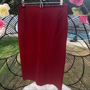 Shape FX Red Pencil Straight Skirt Sz 6 Tall